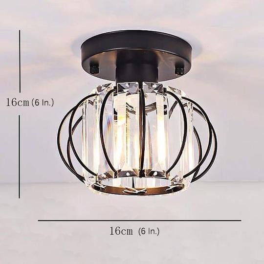 Multiple Oval LED Flush Mount Ceiling Light – Crystal & Metal
