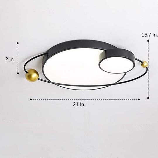 Circle Globes LED Dimmable Flush Mount Ceiling Light