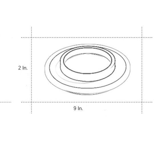 2-Light Circular LED Flush Mount Ceiling Light
