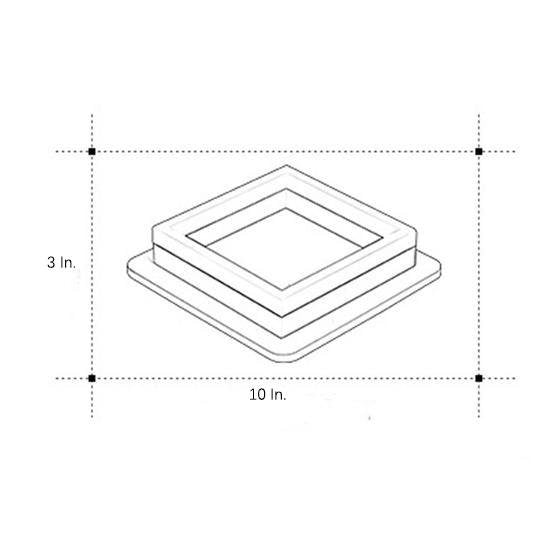 Metal Acrylic Square Design Flush Mount Modern LED Ceiling Light
