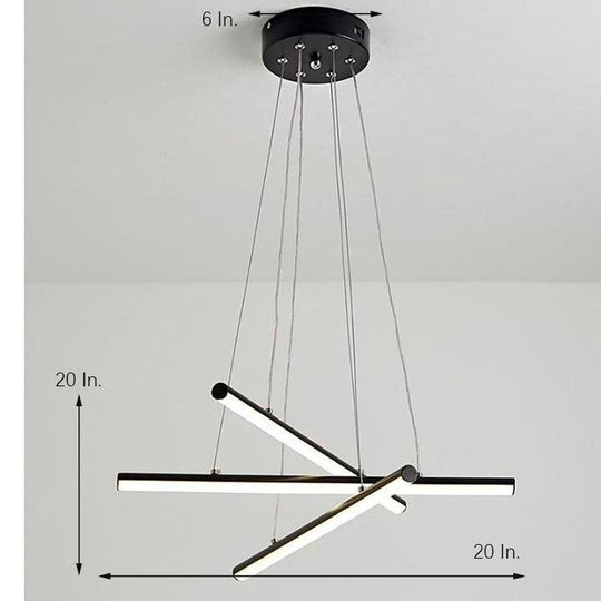 3 Piece LED Bar Lights Modern Chandelier Hanging Lamp