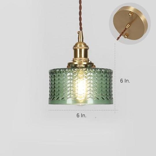 Circular Design Metal Glass LED Pendant Light