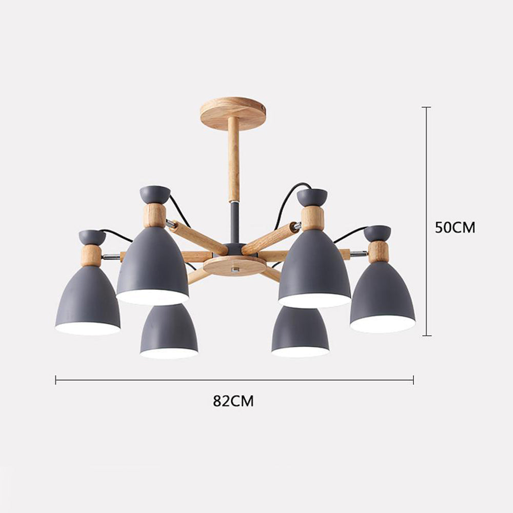 6-Light LED Nordic Pendant Lighting Chandelier – Hanging Ceiling Lights