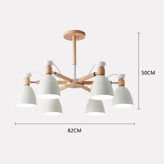 6-Light LED Nordic Pendant Lighting Chandelier – Hanging Ceiling Lights