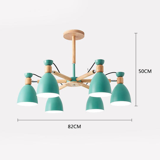 6-Light LED Nordic Pendant Lighting Chandelier – Hanging Ceiling Lights