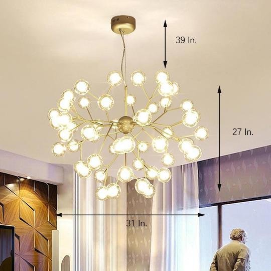 45-Light Cluster Branches Design Glass LED Modern Chandelier