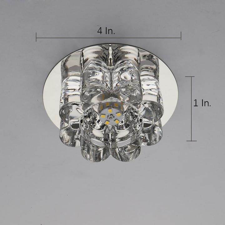 Electroplated Metal Crystal Flower Multi-Color LED Modern Ceiling Light