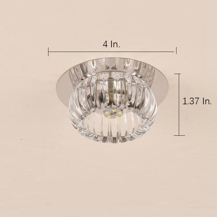 Geometric Crystal Flush Mount LED Ceiling Light