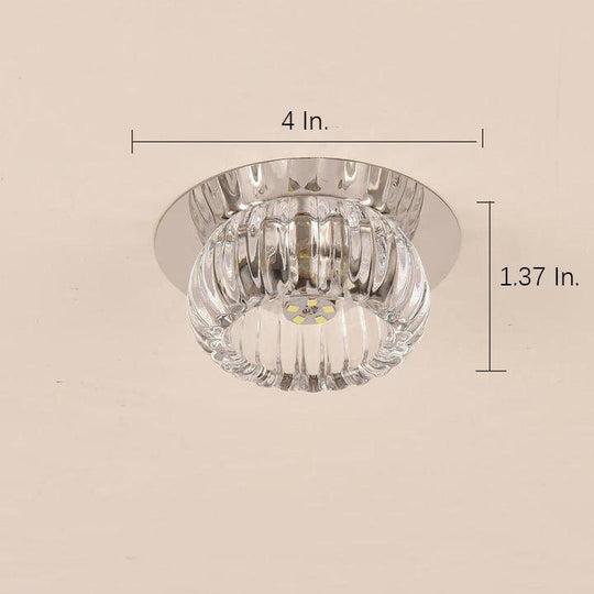 Geometric Crystal Flush Mount LED Ceiling Light