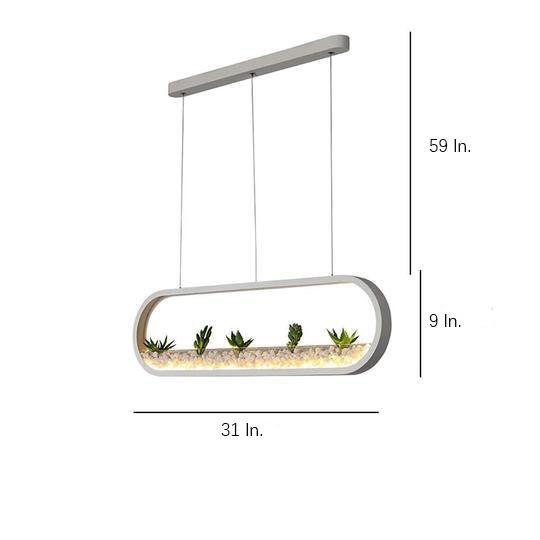 Rounded Corners Rectangular Modern LED Pendant Light