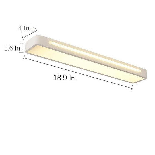 Black White Rectangular LED Flush Mount Ceiling Light
