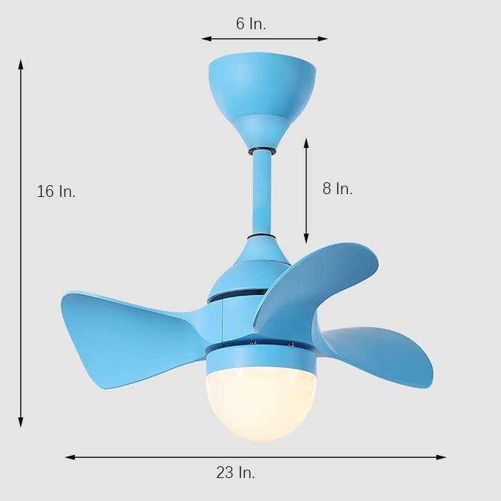 Dimmable Nordic Flush Mount LED Ceiling Fan with Remote Control