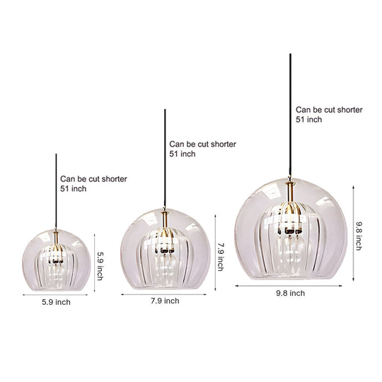 Unique Glass Globe LED Modern Pendant Light
