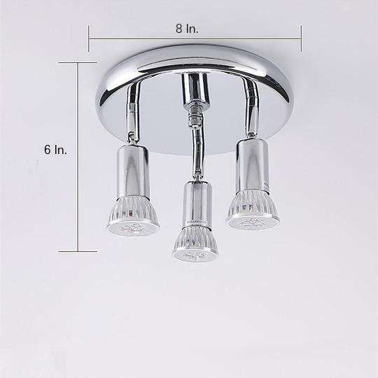 3-Light Industrial Modern Metal Black Flush Mount Ceiling Light