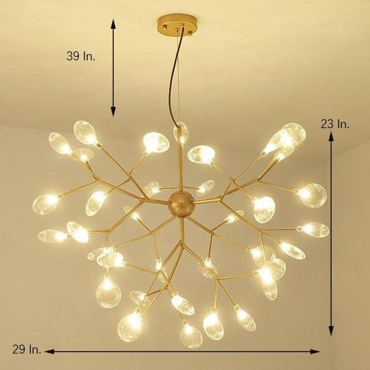 36 Lights LED Cluster Design Modern Sputnik Chandelier