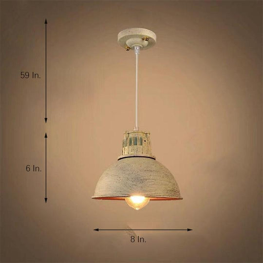 Semi Spherical Metal LED Vintage Pendant Lighting Island Light