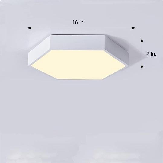 Geometric Hexagon Shaped LED Modern Ceiling Light – Flush Mount