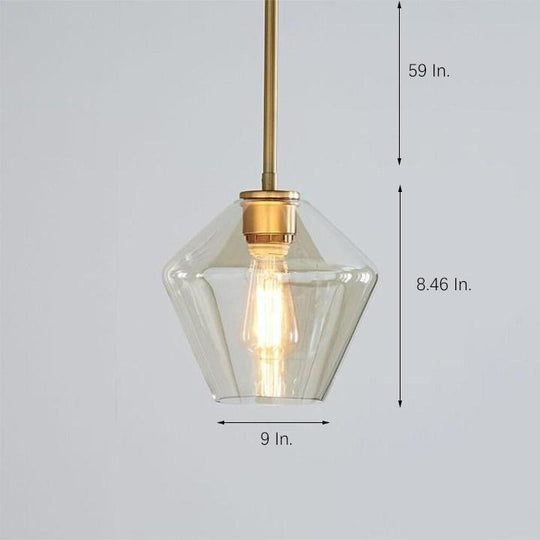 Nordic Classic Copper Glass Pendant Light