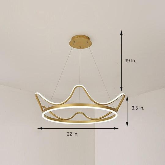 Crown Shaped LED Modern Dining Room Chandelier