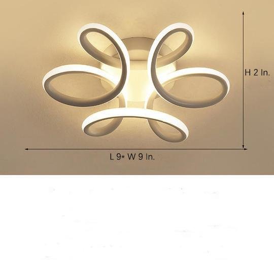 Waves Flower LED Modern Flush Mount Ceiling Light
