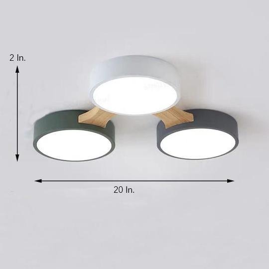 Circular 5-Light LED Industrial Flush Mount Ceiling Light