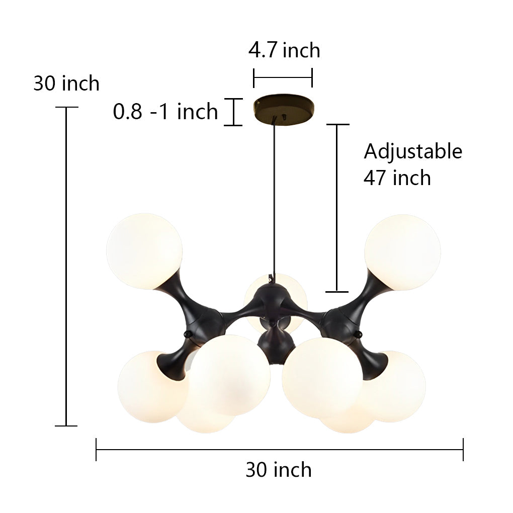 Modern Globe Sputnik 9-Light LED Chandelier