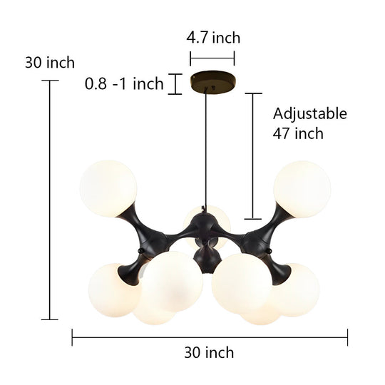 Modern Globe Sputnik 9-Light LED Chandelier
