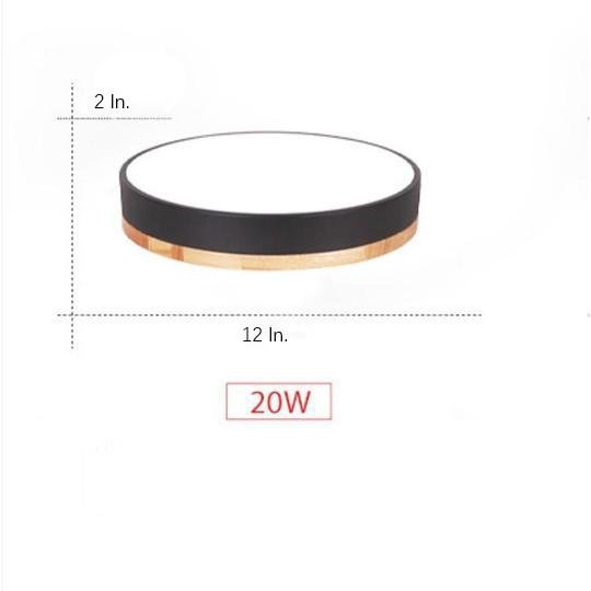 12-Inch Circular LED Modern Flush Mount Ceiling Light