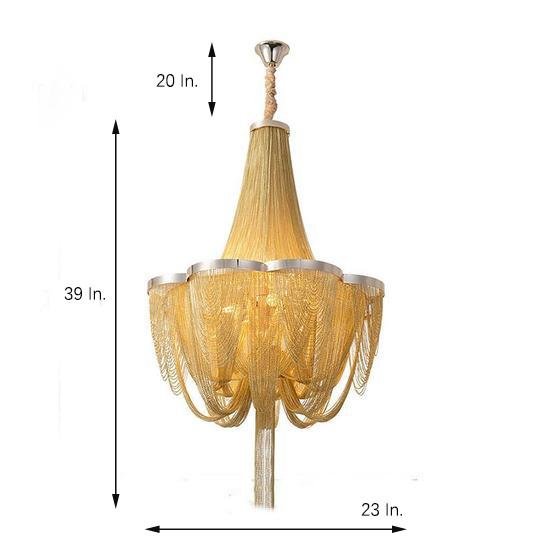 Silver 6-Light Electroplated Metal Modern Chandelier – Kitchen & Dining
