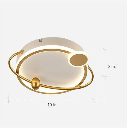 Oval Shaped Bedroom Flush Mount Unique LED Ceiling Light