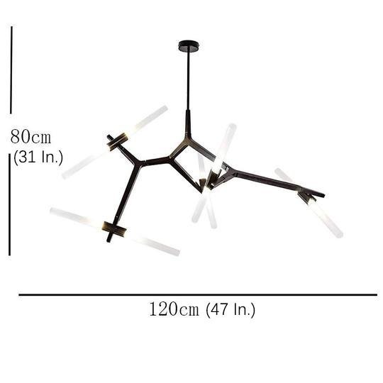 Industrial Sputnik 10-Light LED Chandelier – Black & Gold
