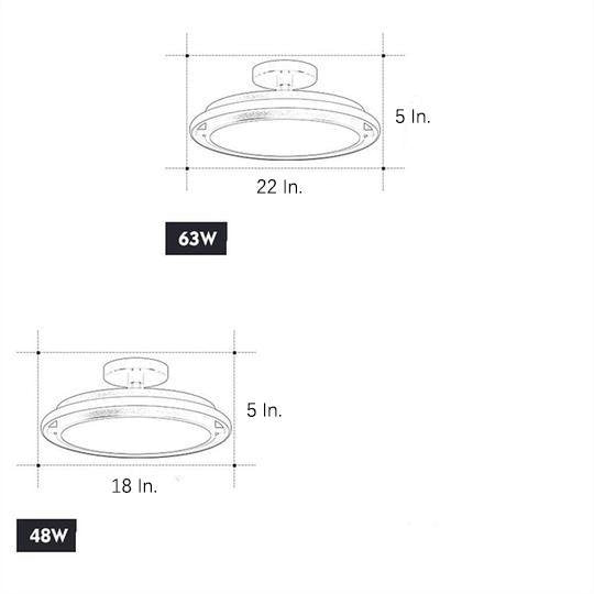 Circular LED Modern Flush Mount Ceiling Light Minimalist Metal Design