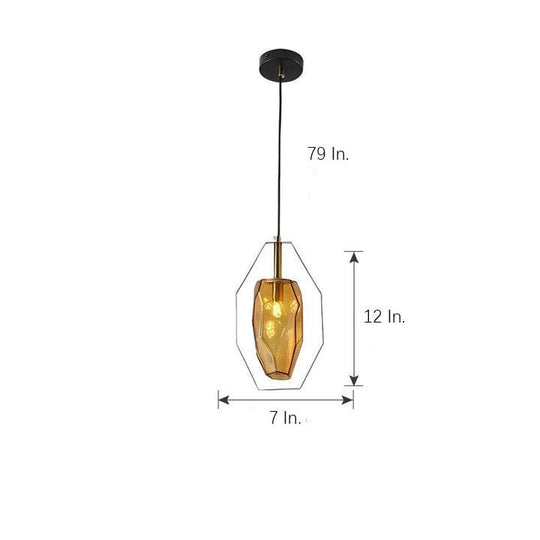 Nordic LED Glass Pendant Light with Electroplated Metal Finish