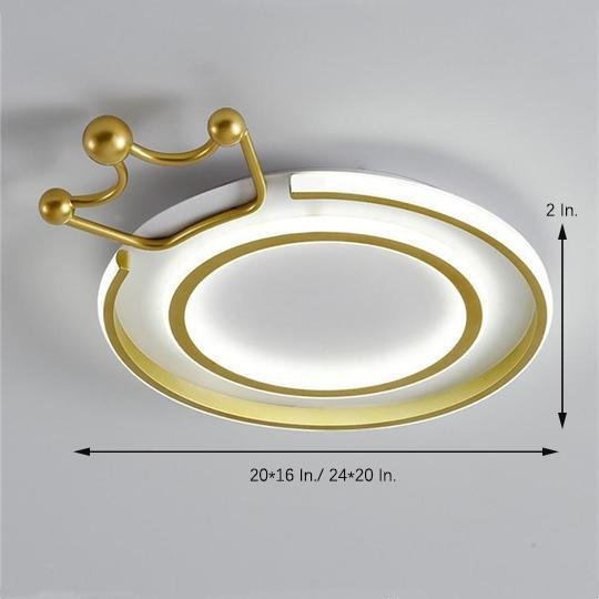 Circle Crown LED Flush Mount Ceiling Light