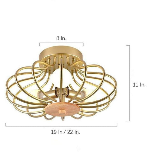 Modern Metal Globe Flush Mount Ceiling Light – Nordic LED Lantern Design