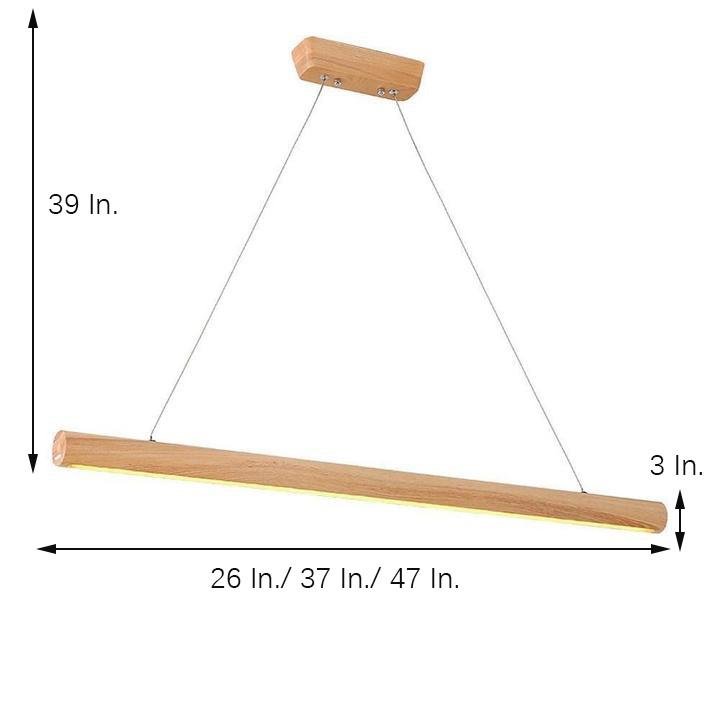 Wood Tube Design LED Modern Pendant Lighting Ceiling Light