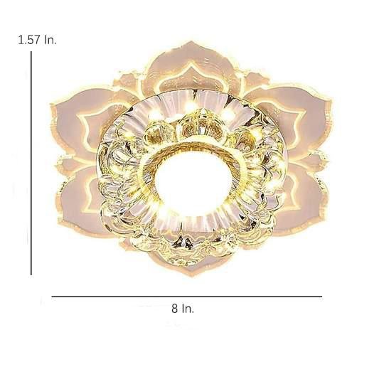 Floral Ornate LED Flush Mount Ceiling Light