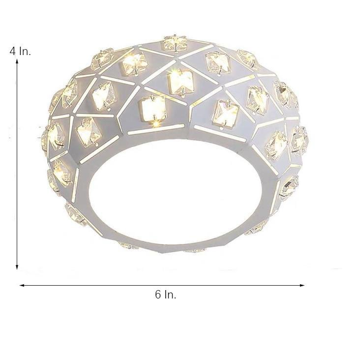 Metal Crystal Decorative LED Flush Mount Ceiling Light