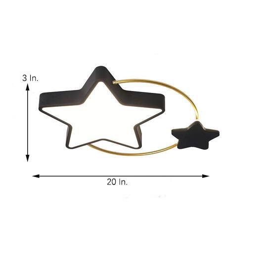 2 Star Shapes Flush Mount LED Ceiling Light for Bedroom