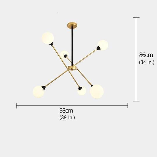 LED Modern Glass Sputnik Chandelier