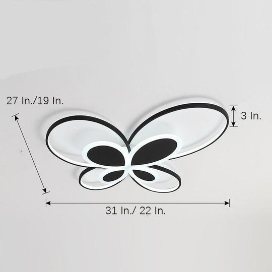Cluster Dimmable Butterfly LED Flush Mount Ceiling Light for Baby & Kids
