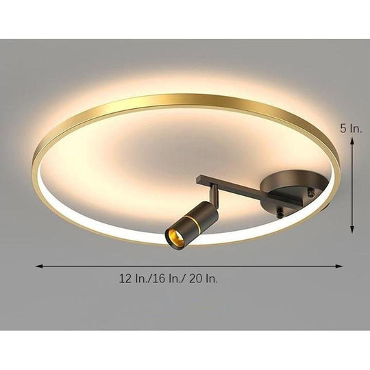 LED Circle Spotlight Dimmable Flush Mount Ceiling Light