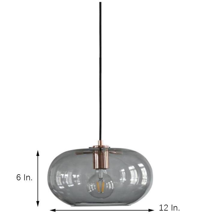 Elongated Globe Glass LED Nordic Pendant Light