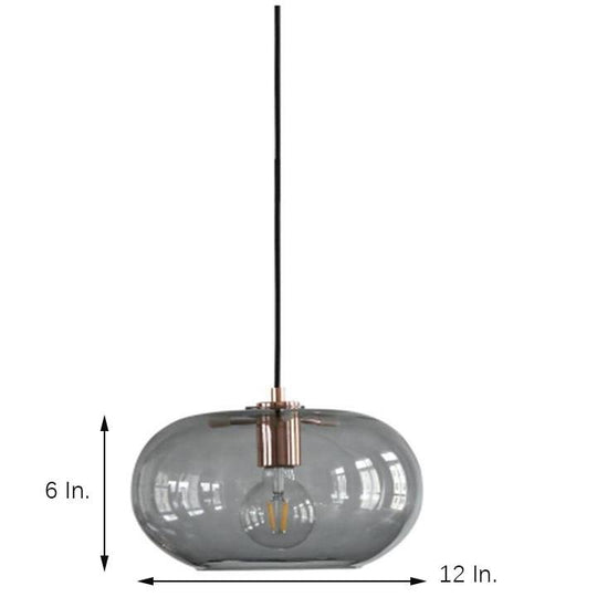Elongated Globe Glass LED Nordic Pendant Light