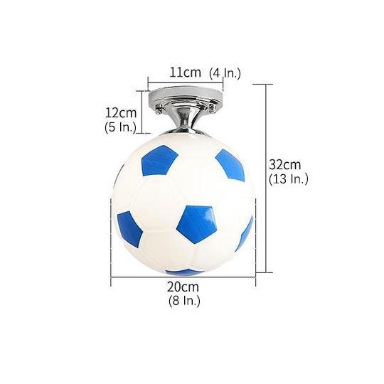 LED Football Globe Modern Flush Mount Ceiling Light – Kids’ Bedroom