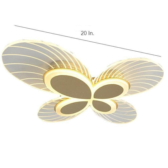 Butterflies Shaped Dimmable LED Nordic Flush Mount Ceiling Light