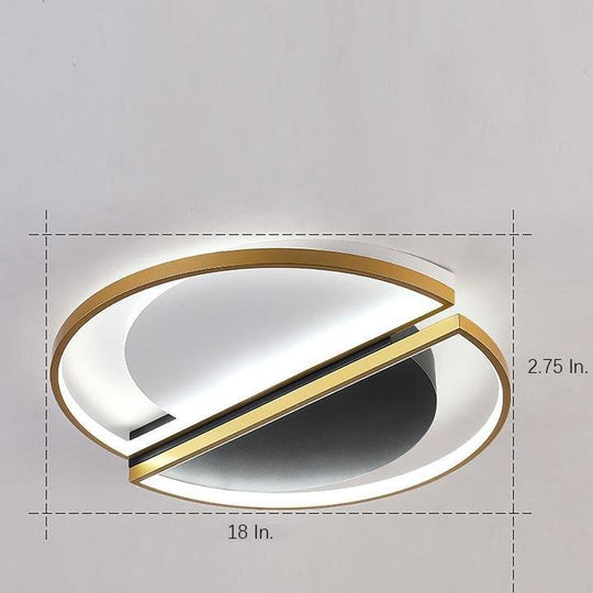 Rectangle & Round LED Modern Flush Mount Ceiling Light