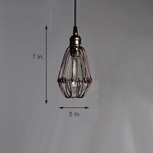 Industrial Metal Lantern Pendant Light