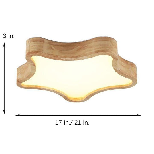 Novelty Rounded Star Flush Mount LED Ceiling Light