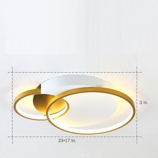 Multiple Square Circular LED Nordic Flush Mount Ceiling Light